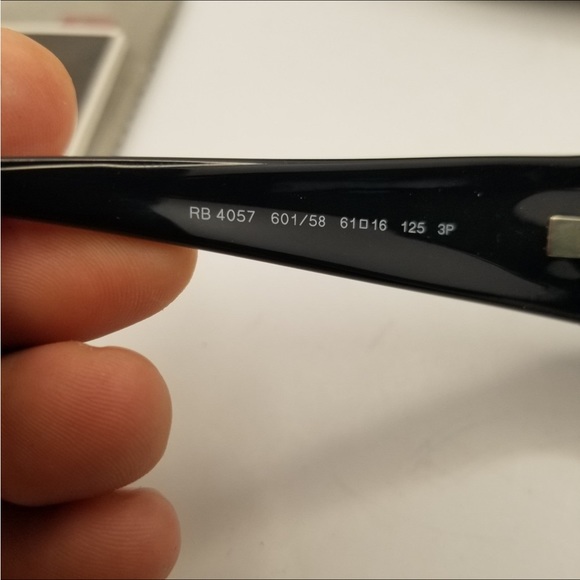 RAY-BAN RB4057 601/58 Glossy Black Polarized Sunglasses Italy RARE SOLD … - Picture 3 of 6